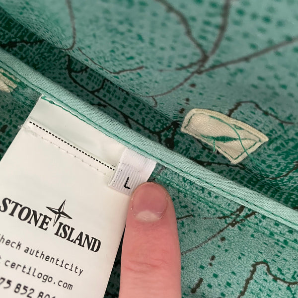 Stone Island Glass Poplin Double Face Print Jacket RRP £1700, Size Large