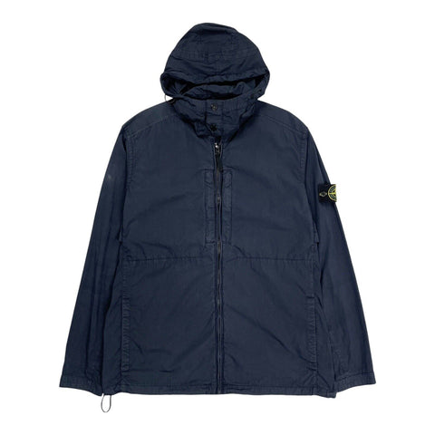 Stone Island Garment Dyed Tela Poplin Hooded Jacket, Size XL