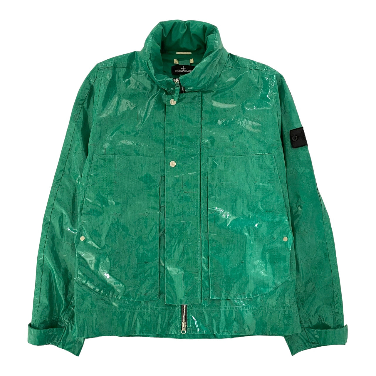 Stone Island Glass Poplin Double Face Print Jacket RRP £1700, Size Large