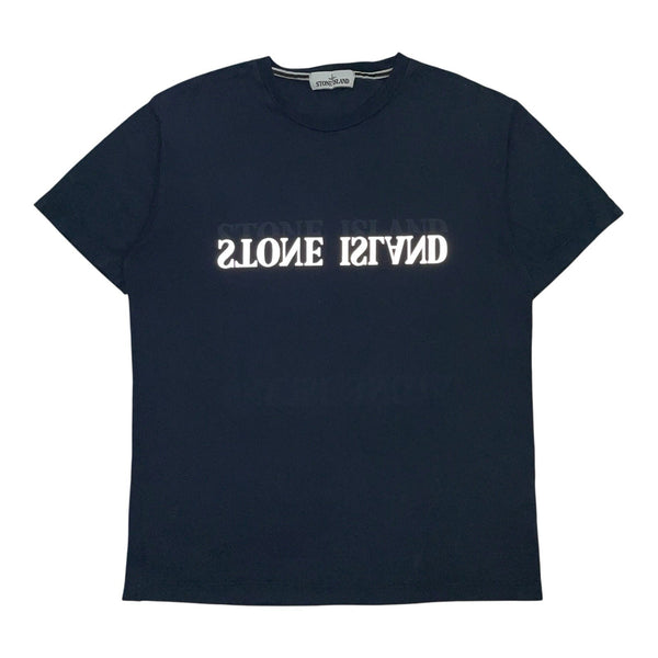 Stone Island Reflective Logo T Shirt, Size Large