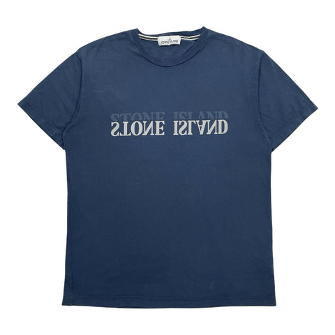Stone Island Reflective Logo T Shirt, Size Large