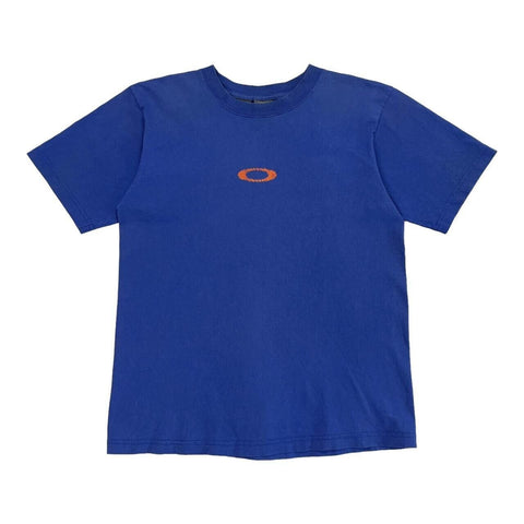 Oakley Software T-Shirt Vintage Y2K 90s Surfer Surfing Blue Spell Out Logo