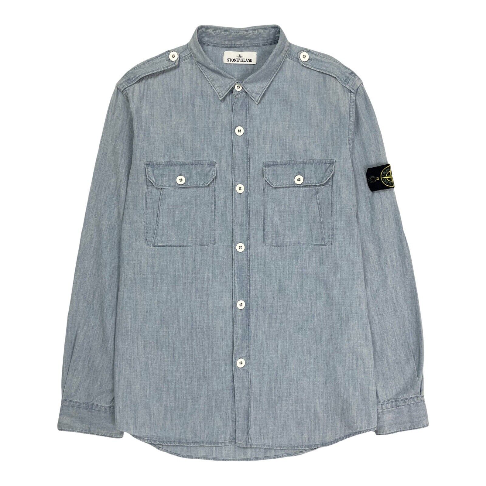 Stone Island Denim Chambray Shirt, Size XL