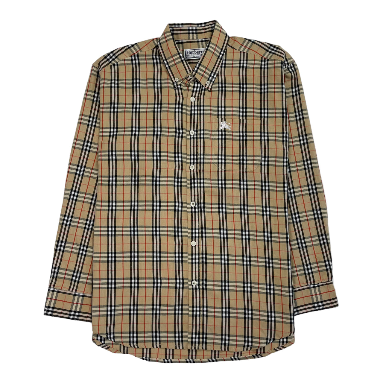 Vintage Burberry Nova Check Shirt, Size Large