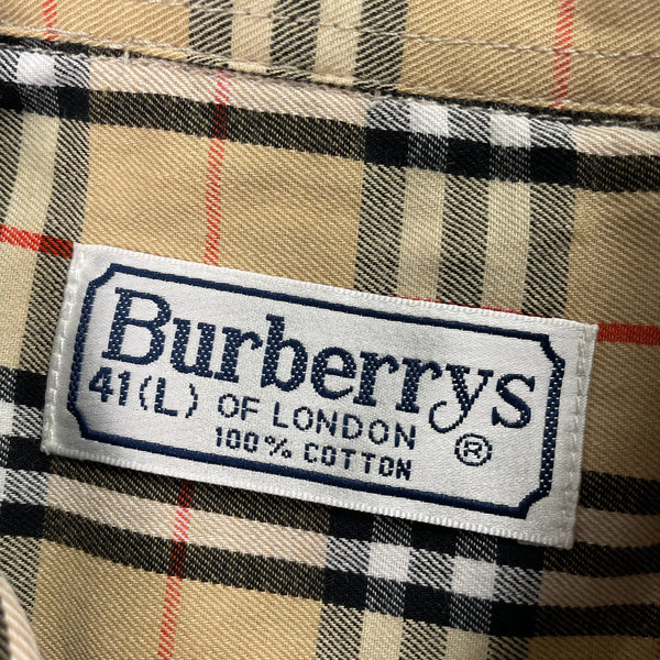 Vintage Burberry Nova Check Shirt, Size Large
