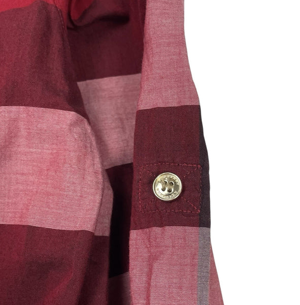Burberry Nova Check Plaid Popover Shirt, Size UK 8
