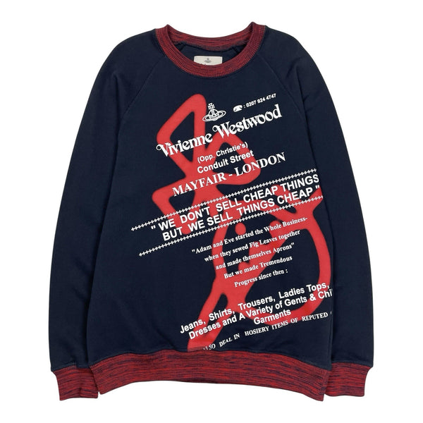 Vivienne Westwood Raglan Sweatshirt, Size Large