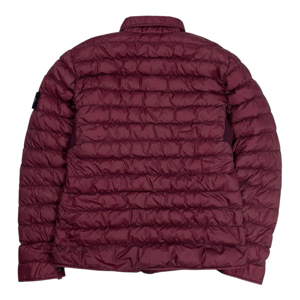 Stone Island Down Overshirt Garment Dyed Micro Yarn Jacket Shacket, Size Medium