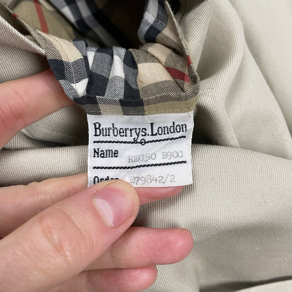 Vintage Burberry Beige Trench Coat, Size 50