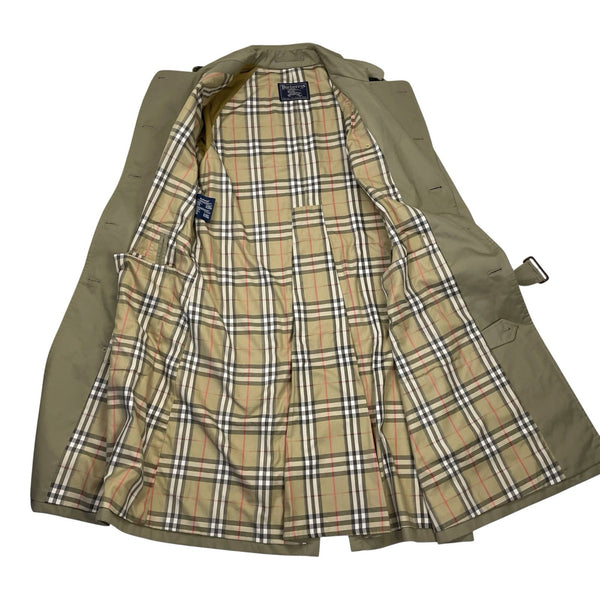 Vintage Burberrys Nova Check Trench Coat, Size 50 Long