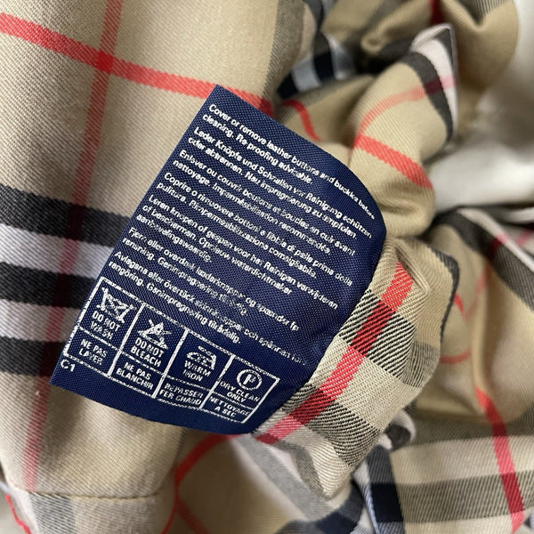 Burberry Nova Check Trench Coat, Size UK 8 Petite