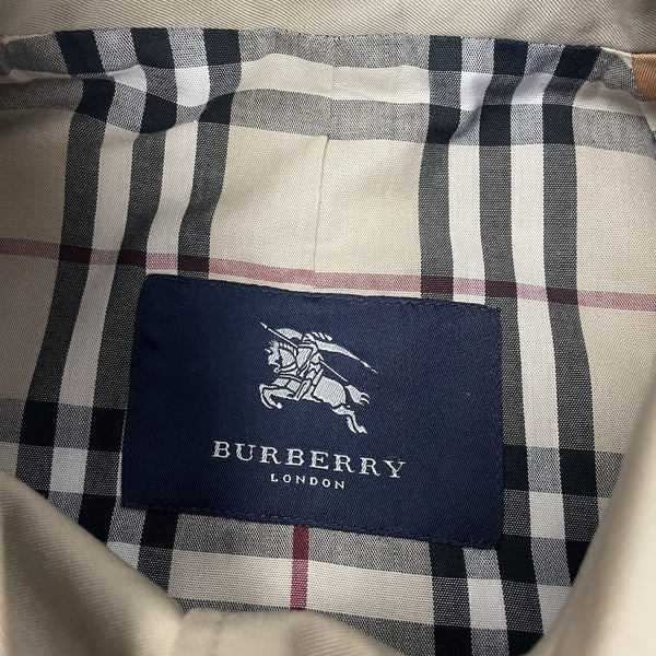 Burberry Nova Check Trench Coat, Size 12 Reg