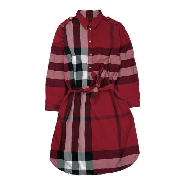 Burberry Nova Check Plaid Popover Shirt, Size UK 8