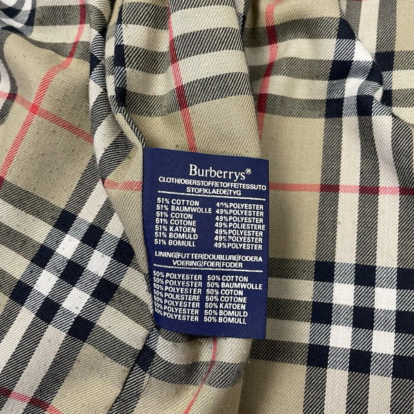 Vintage Burberry Nova Check Trench Coat, Size 50