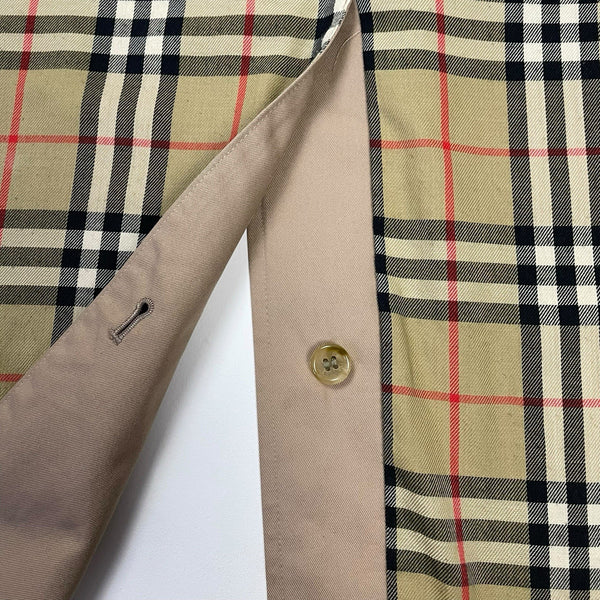 Vintage Burberry Nova Check Trench Coat, Size 50