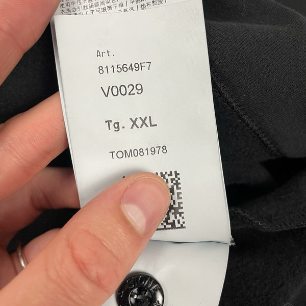Stone Island Black Felpa Ghost Polo Brand New, Size XXL