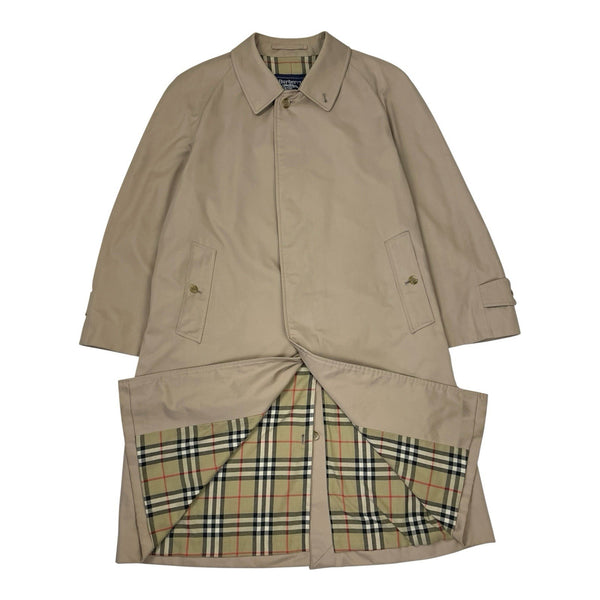 Vintage Burberry Nova Check Trench Coat, Size 50