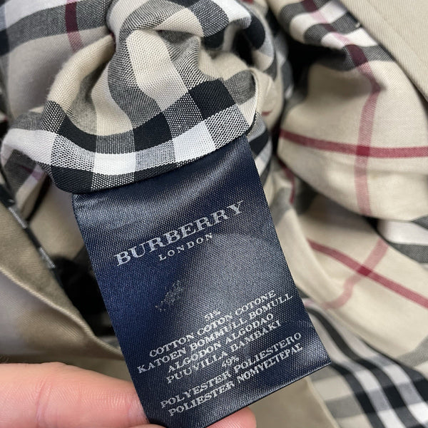 Burberry Nova Check Trench Coat, Size 12 Reg