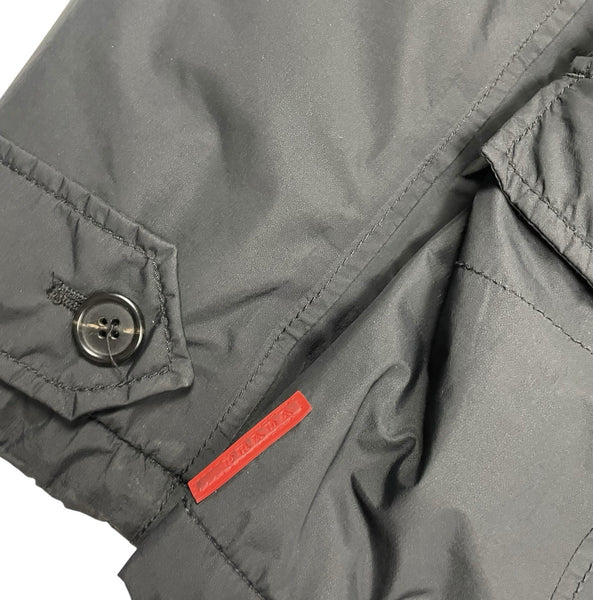 Prada Goretex Jacket Fur Trim, Size Large