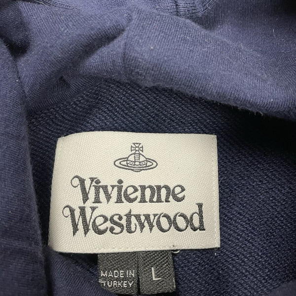 Vivienne Westwood Navy Full Zip Hoodie, Size Large