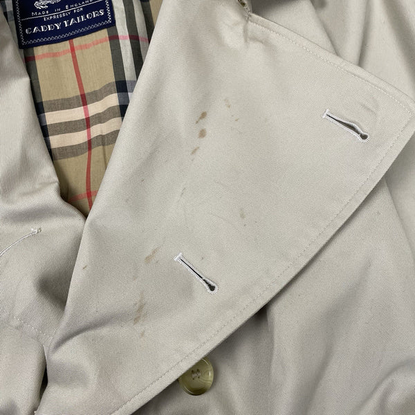 Vintage Burberry Beige Trench Coat, Size 50
