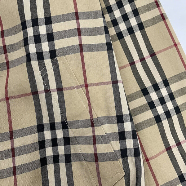 Vintage Burberry Jacket Nova Check Reversible Coat Tan Beige Harrington Medium M