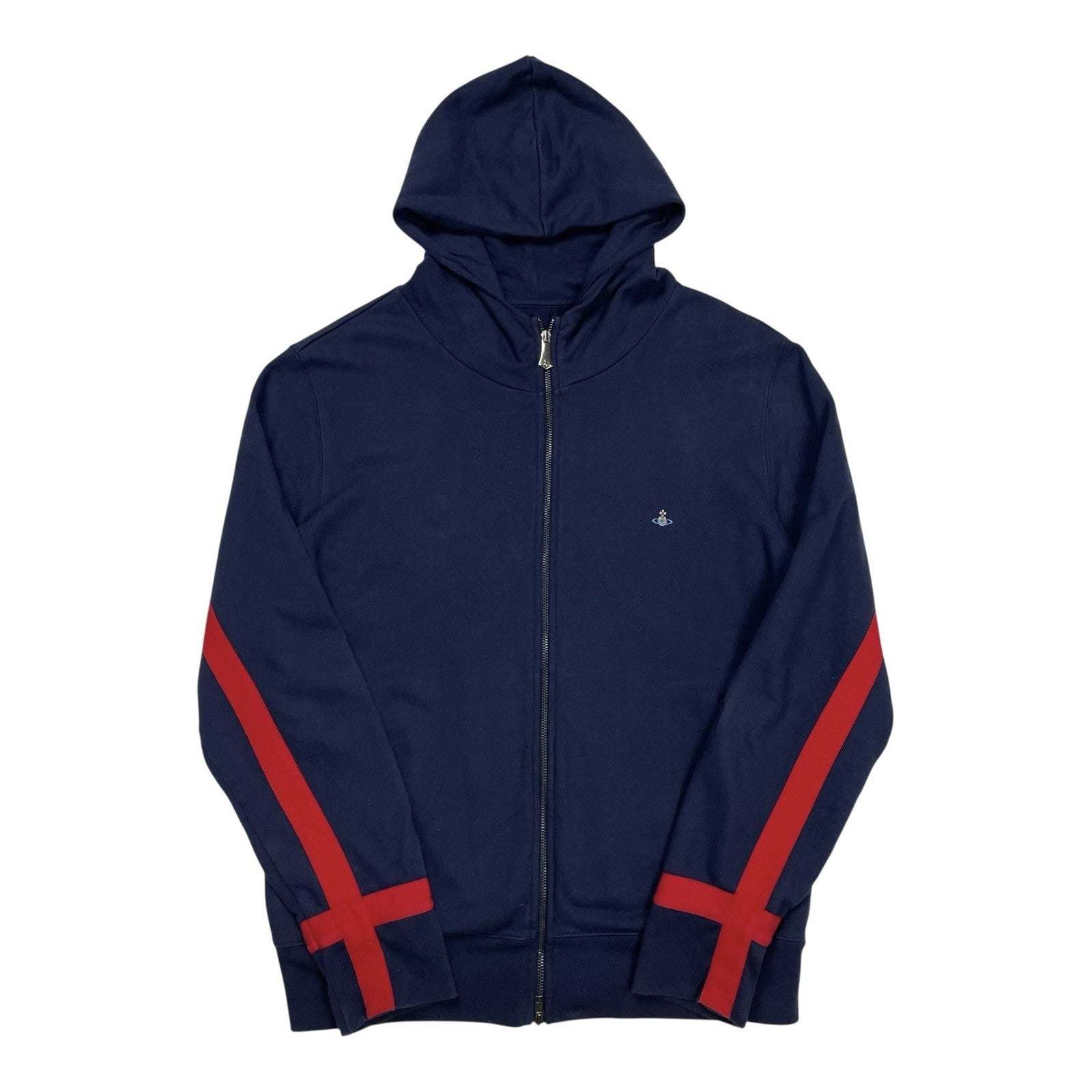 Vivienne Westwood Navy Full Zip Hoodie, Size Large