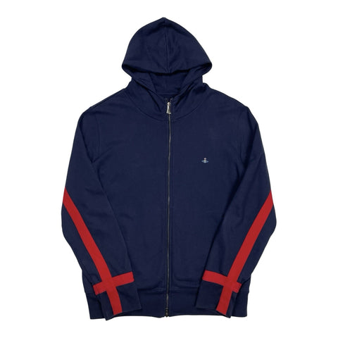 Vivienne Westwood Navy Full Zip Hoodie, Size Large