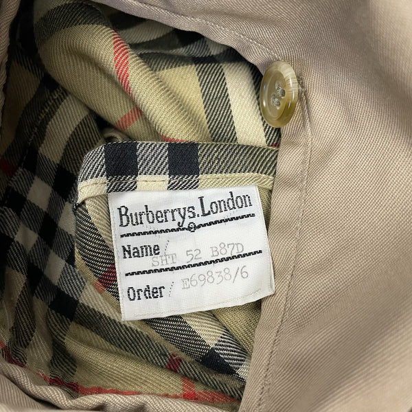 Vintage Burberry Nova Check Trench Coat, Size 50