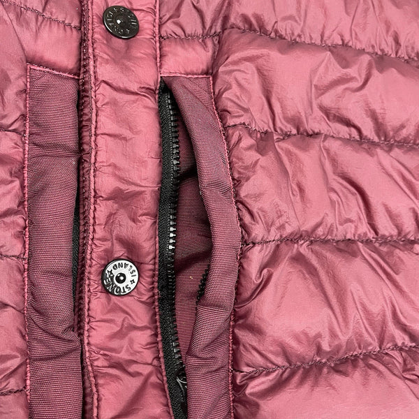 Stone Island Down Overshirt Garment Dyed Micro Yarn Jacket Shacket, Size Medium