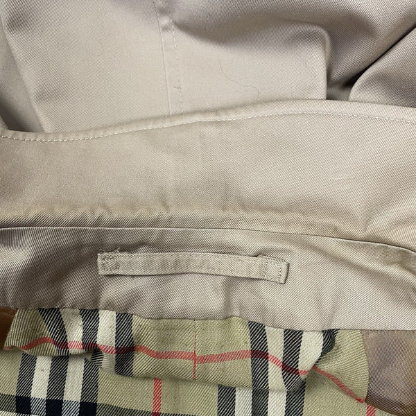 Vintage Burberry Nova Check Trench Coat, Size 50