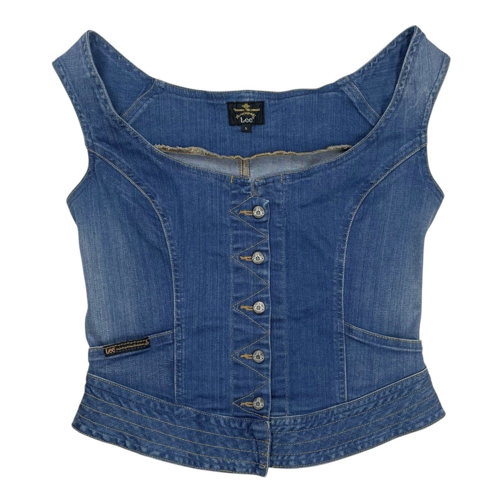 Vivienne Westwood Lee Denim Corset, Size Large L