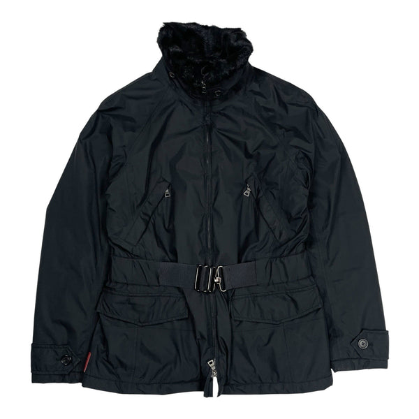Prada Goretex Jacket Fur Trim, Size Large