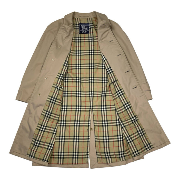 Vintage Burberry Nova Check Trench Coat, Size 50