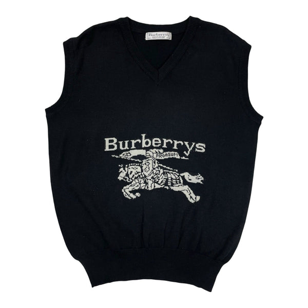 Vintage Burberry Knit Vest, Size Small