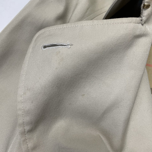 Vintage Burberry Beige Trench Coat, Size 50