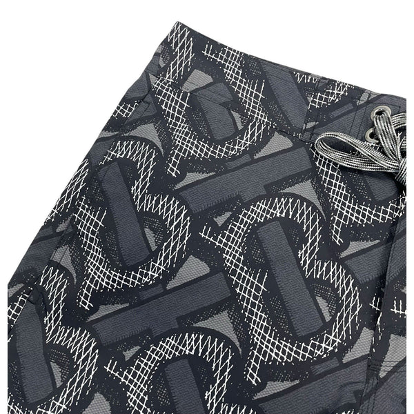 Burberry TB Monogram Swim Shorts, Size XS