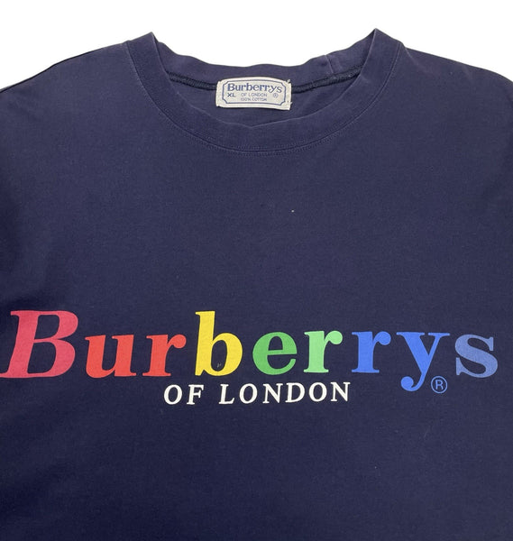 Vintage Burberrys Rainbow Spell Out, T-Shirt, Size XL