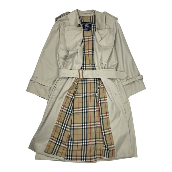 Vintage Burberry Beige Trench Coat, Size 50