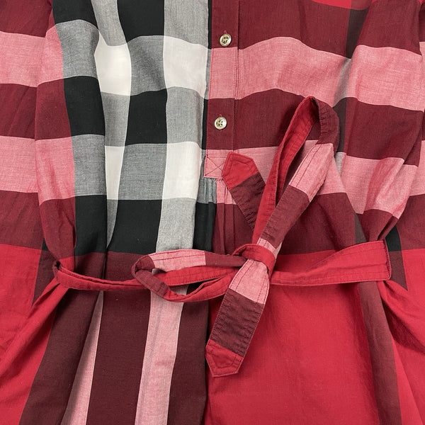 Burberry Nova Check Plaid Popover Shirt, Size UK 8