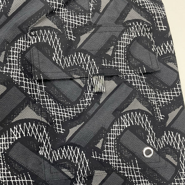 Burberry TB Monogram Swim Shorts, Size XS