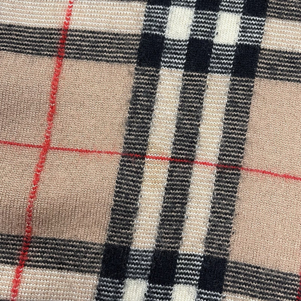 Vintage Burberry Nova Check Knit Vest, Size Small