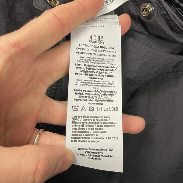 CP Company Black Lens Smock 1/4 Zip, Size Large