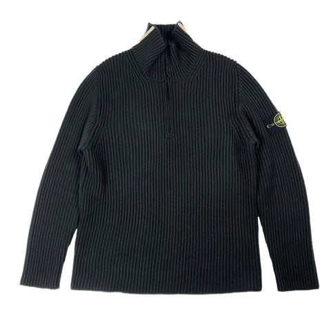 Stone Island Ribbed 1/4 Zip Jumper, Size XL