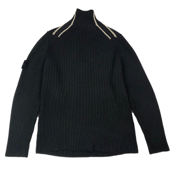 Stone Island Ribbed 1/4 Zip Jumper, Size XL