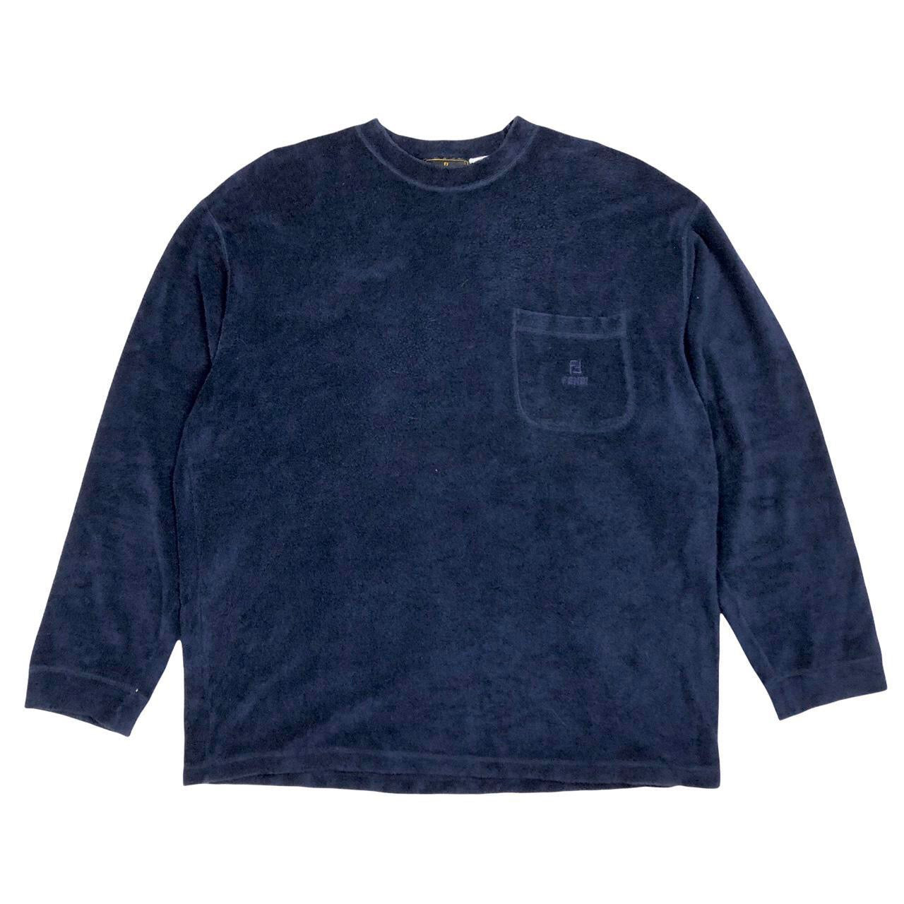 Fendi Terrycloth Sweatshirt, Size Medium