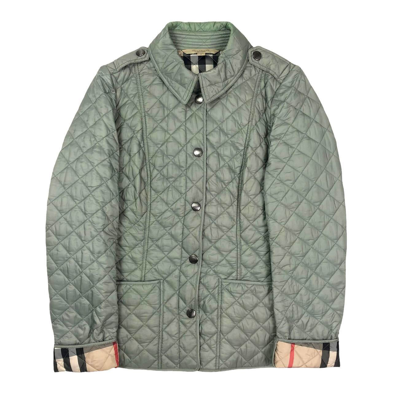 Burberry Nova Check Quilted Jacket, Size Medium
