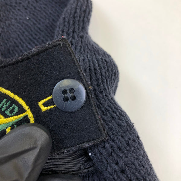 Stone Island Chunky Knit Quarter Zip, Size Medium