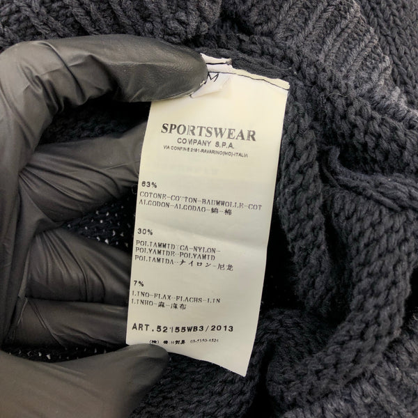 Stone Island Chunky Knit Quarter Zip, Size Medium