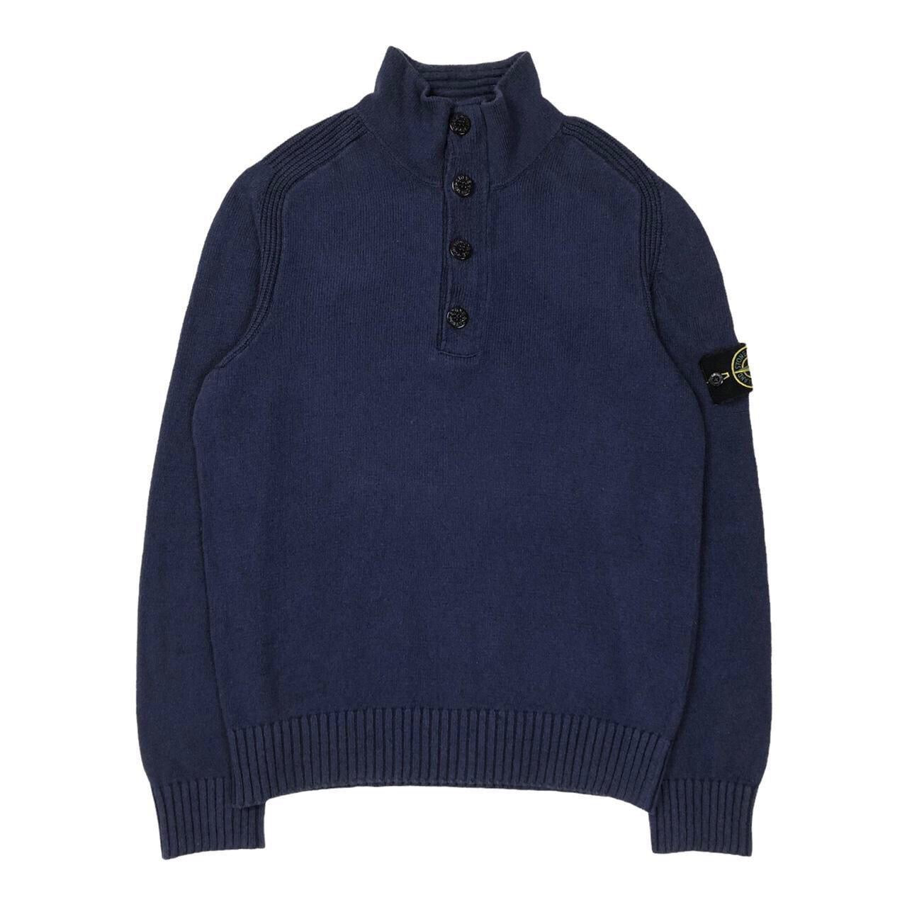 Stone Island 1/4 Zip Sweatshirt, Size Large